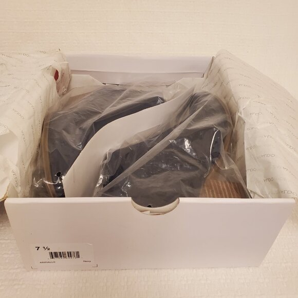 ALDO Abiralle Womens Navy Blue Suede Ankle Booties Stacked Block Heel - 7.5 - Picture 11 of 12